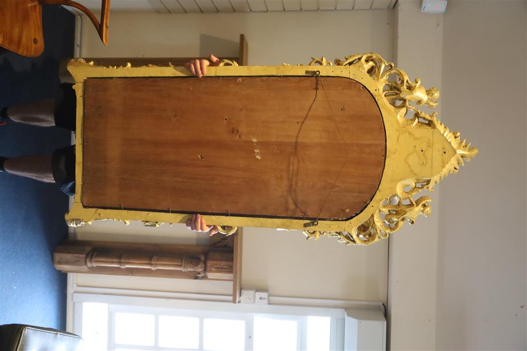 A pair of 19th century French carved giltwood wall mirrors, W.2ft 3in. H.5ft 1in.